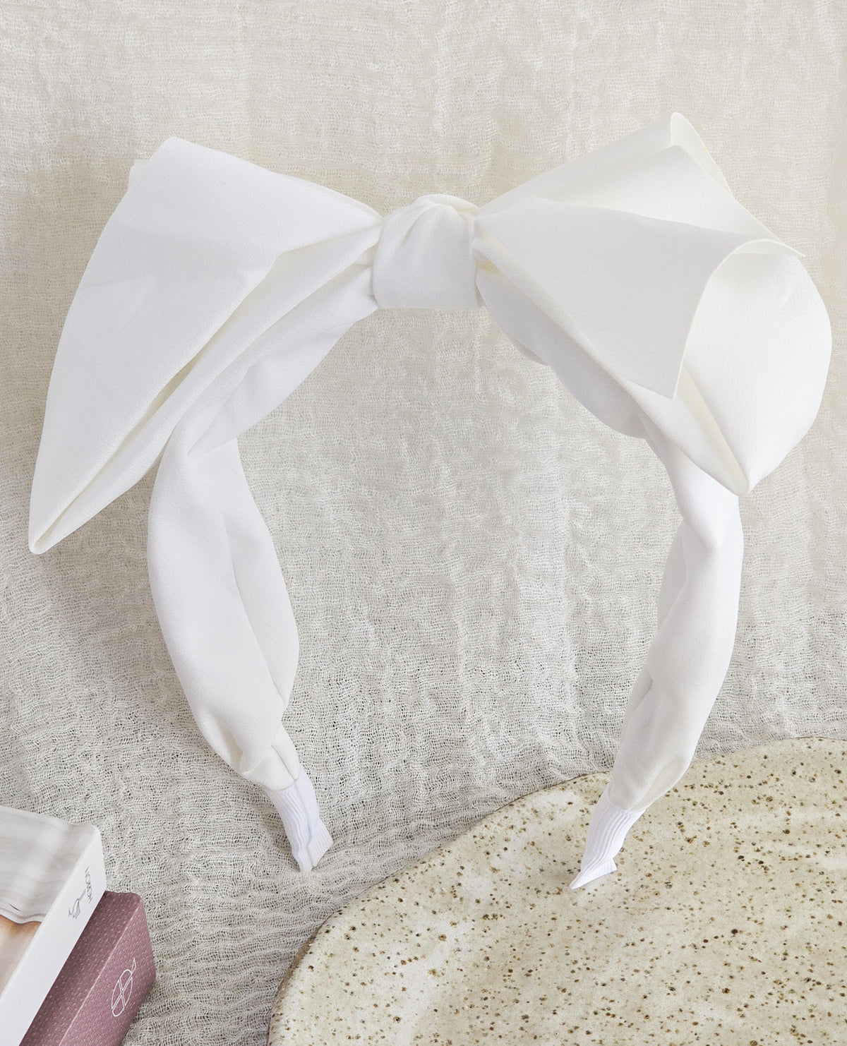 White Bow Headband