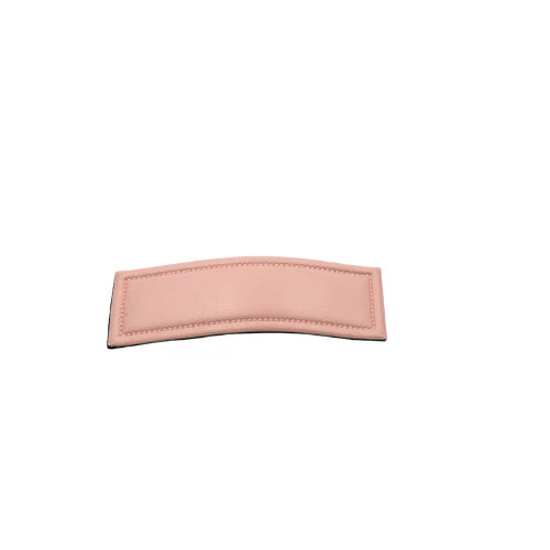 Leather Rectangle Snap Clip - Pink