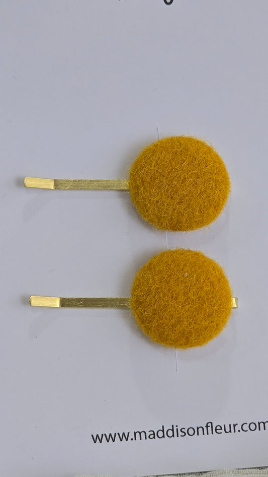 Mustard Hattie Clips - Maddison Fleur Clips