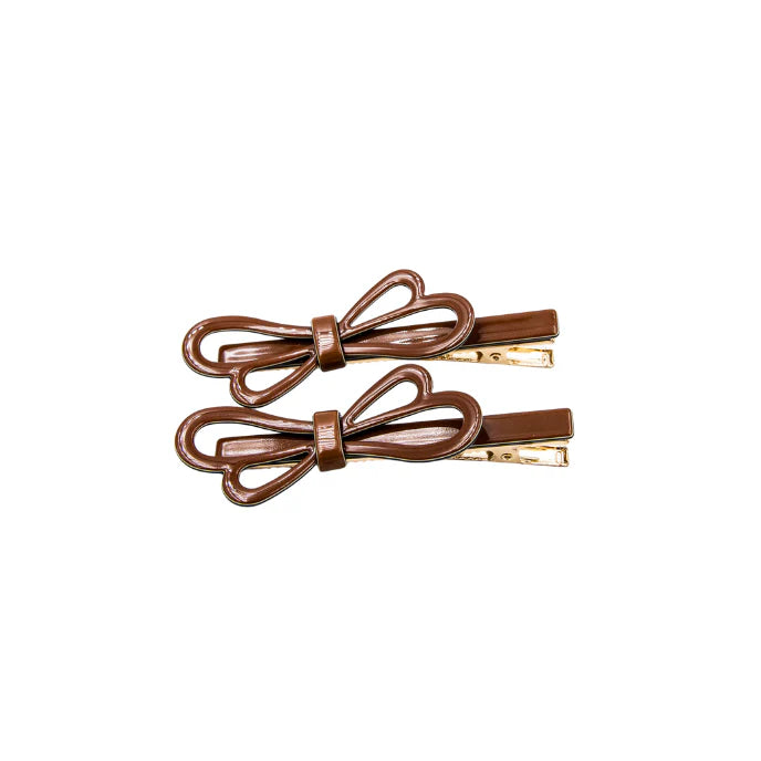 Beulah Butterfly Clips - Brown
