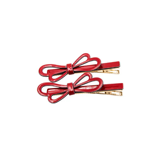 Beulah Butterfly Clips - Red