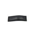 Leather Rectangle Snap Clip - Black