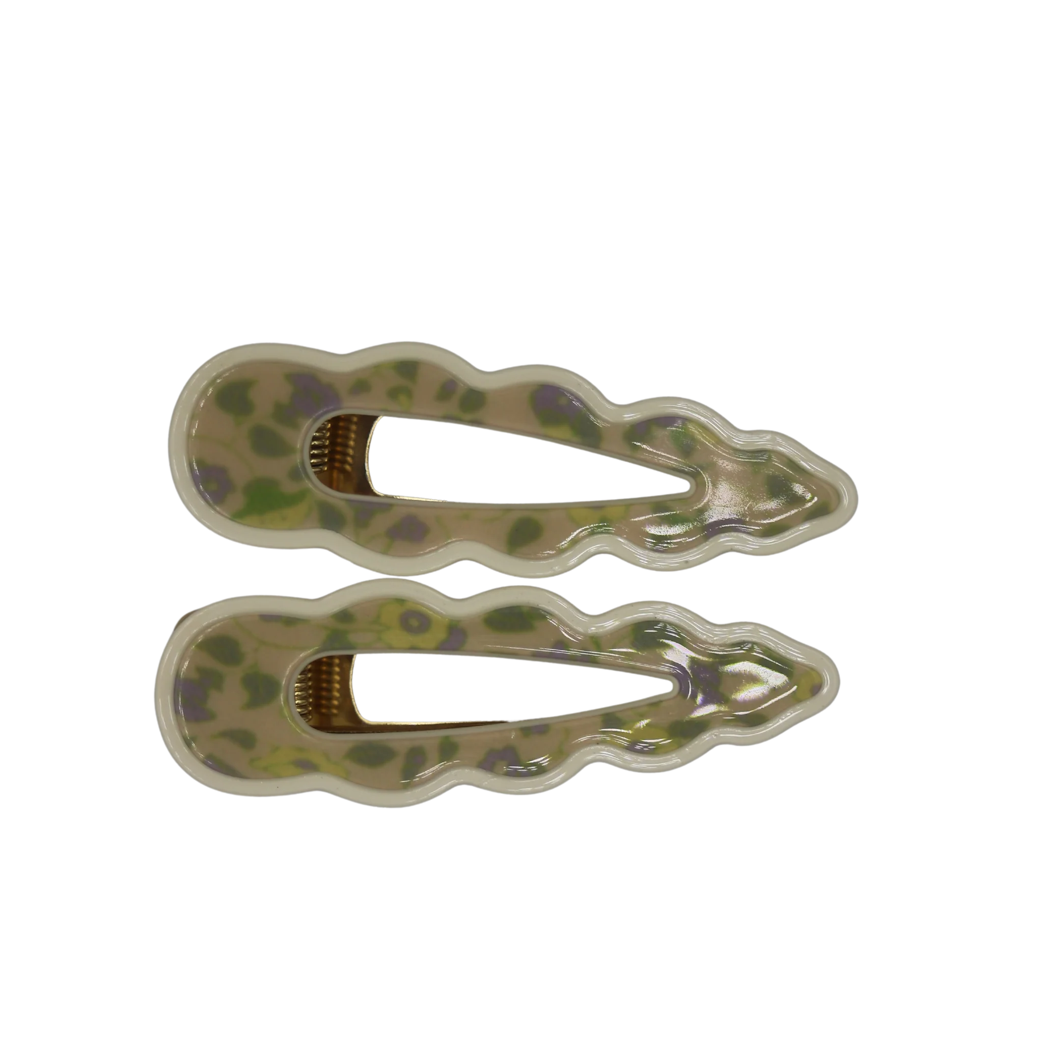 Cassia Clips - Beige Floral