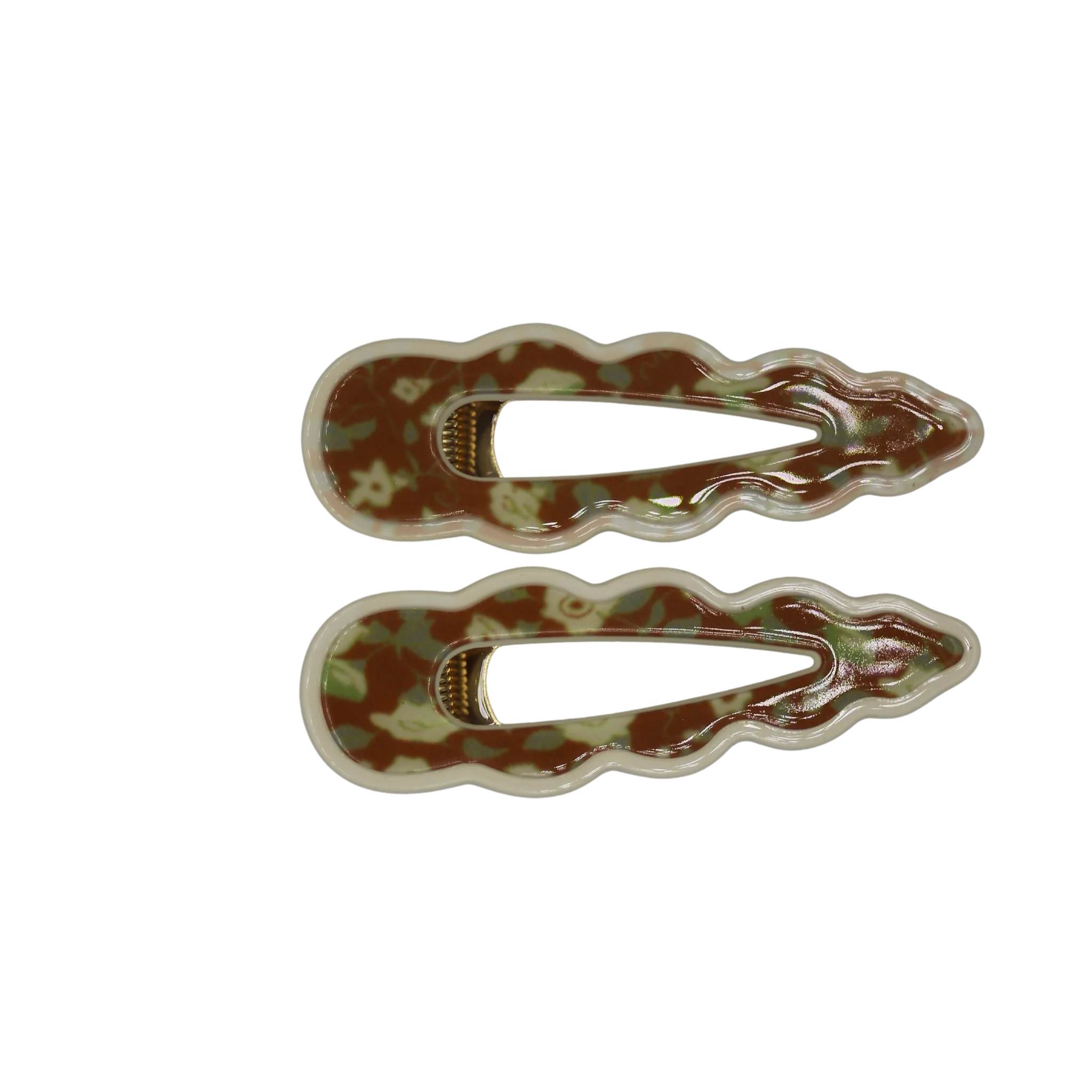 Cassia Clips - Tan Floral