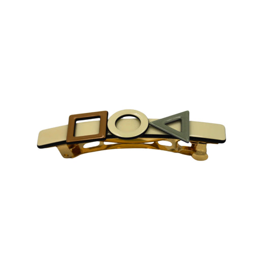 Geometrical Barrette - Cream