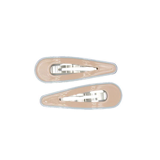 Georgina Snap Clips - Beige & Blue