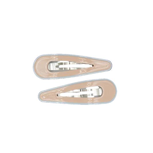 Georgina Snap Clips - Beige & Blue