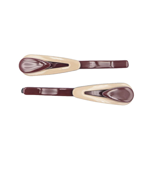 Poppy Slides - Burgandy & Cream