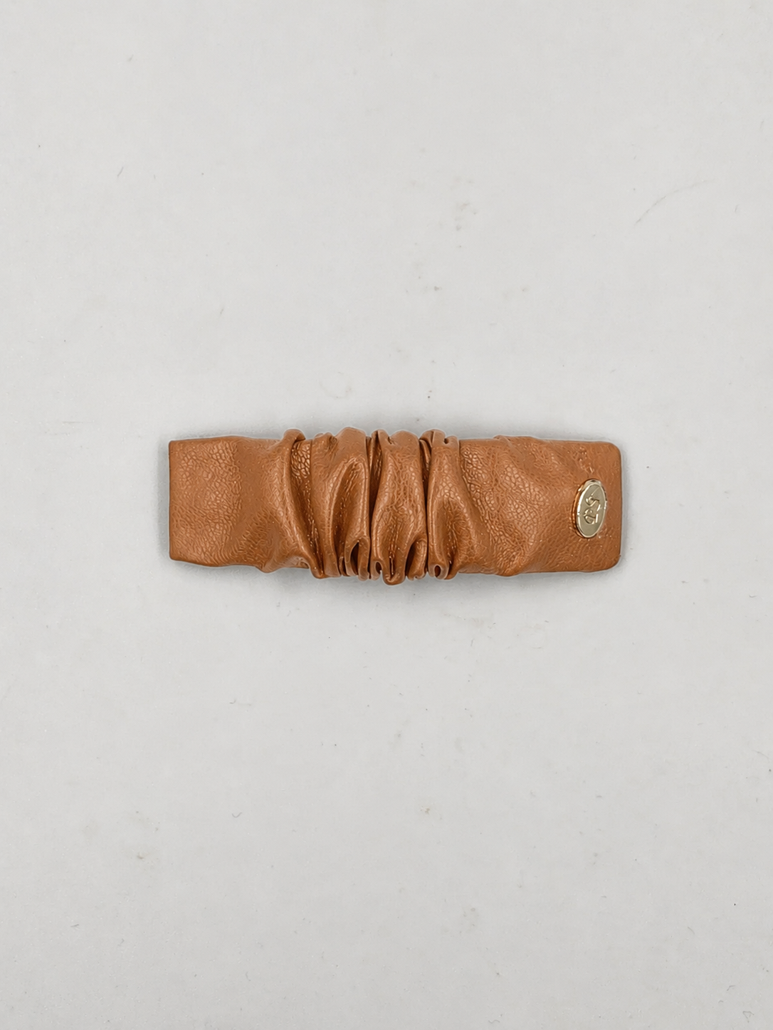 Scrunchi Snap Clip - Tan