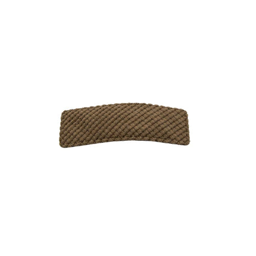 Fabric Rectangle Snap Clip - Brown